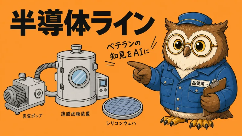 オムロン野洲工場の半導体製造ライン。真空ポンプの振動データにベテランの知見を組み合わせる