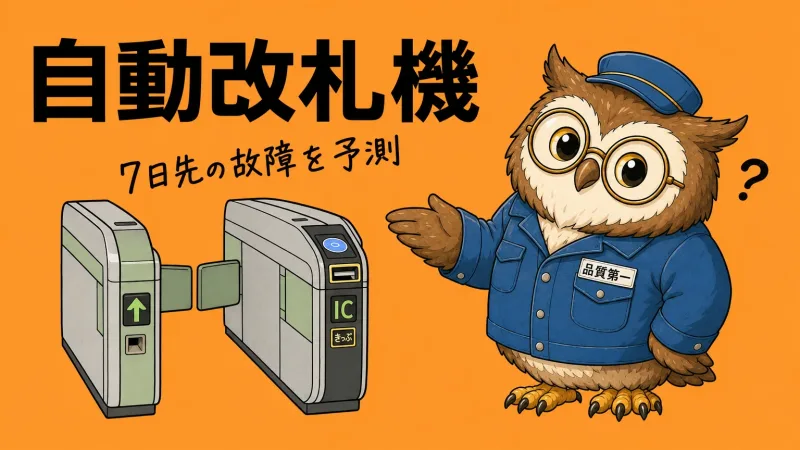JR西日本の自動改札機。稼働データから7日先の故障確率をAIが予測する