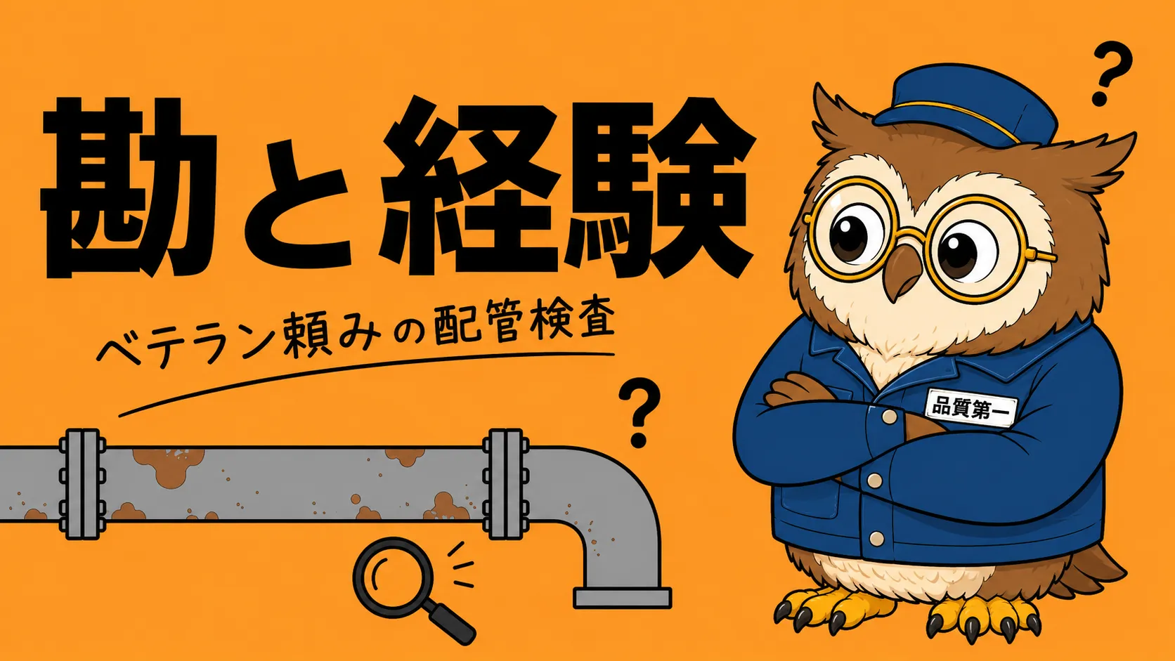 ベテラン頼みの配管検査